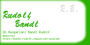 rudolf bandl business card